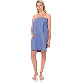 TowelSelections Womens Shower Wrap Adjustable Waffle Bath Wrap Spa Cover-up