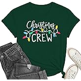 Christmas Lights Women's Tee Shirts - Crew & Loose Casual Tops