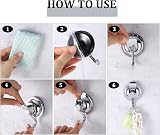 Hemiks 2 Pack Suction Hooks Vacuum Cup Hooks 5KG Load view 4