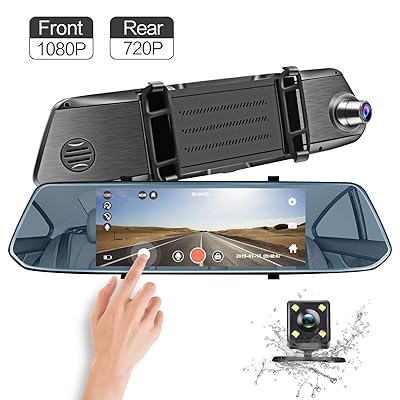 Mirror Dash Cam, Inches 1080P Front 720P Egypt Ubuy