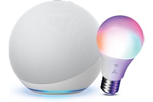 Echo 4th Gen with Globe Electric Smart Bulb