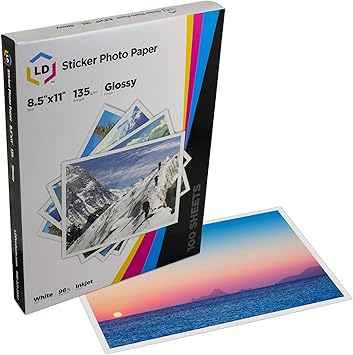 sticker paper for printer amazon