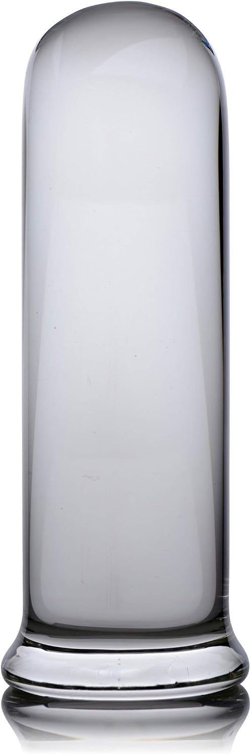 Prisms Erotic Glass Pillar Large Cylinder Plug, Clear - Image 3