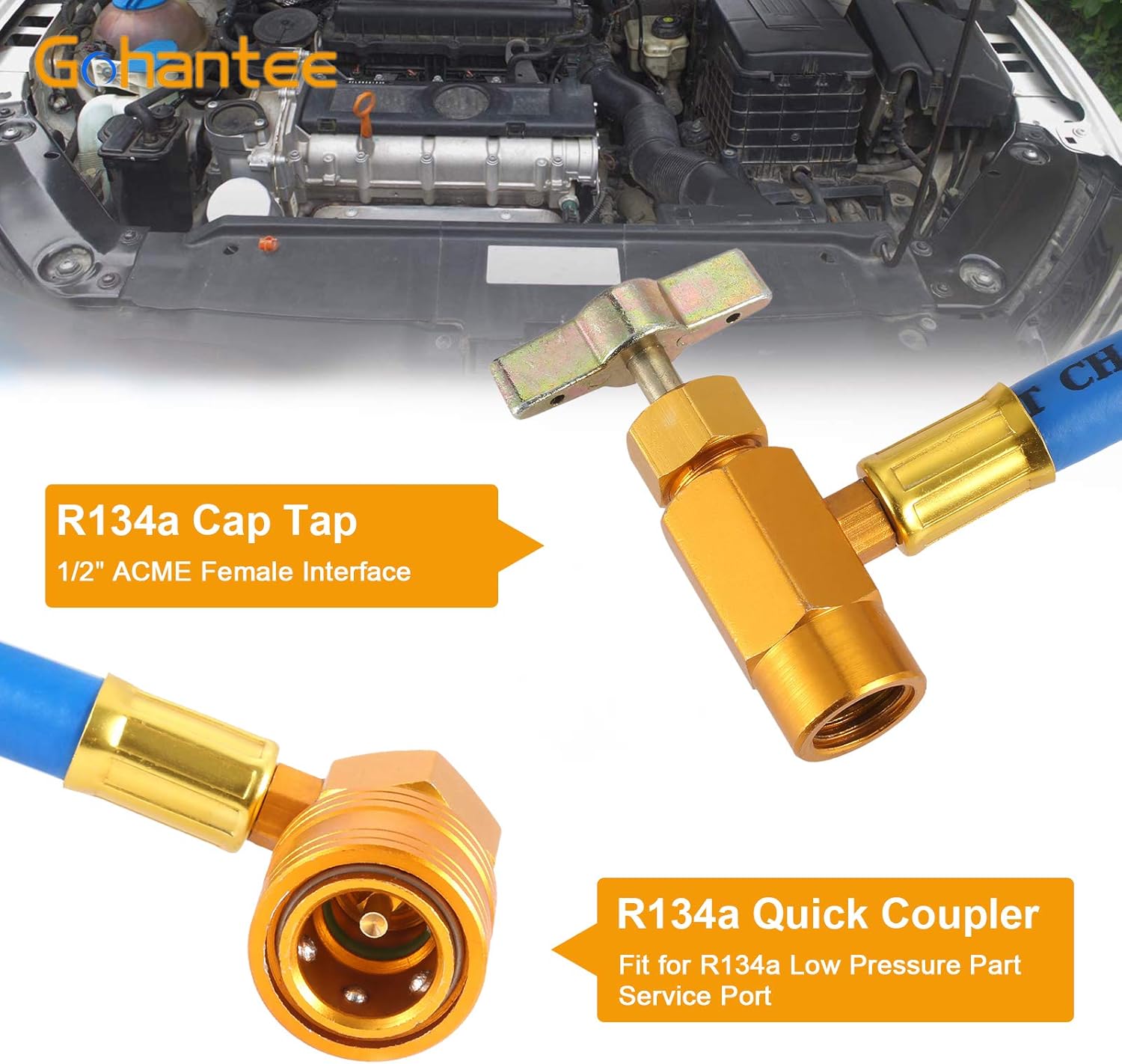for Car AC Air Conditioning Refrigerant R134a Can Tap gohantee R134A ...