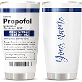 CHICKOR Propofol Tumbler - Nurse Tumbler Personalized, Propofol Injection Emulsion Nurse Coffee Mug Travel, Nurse Tumblers Fo