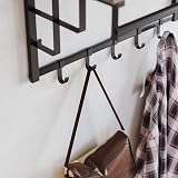 VASAGLE Coat Rack Wall-Mounted 5 Removable Hooks Floating Shelf LCR012B02 view 4