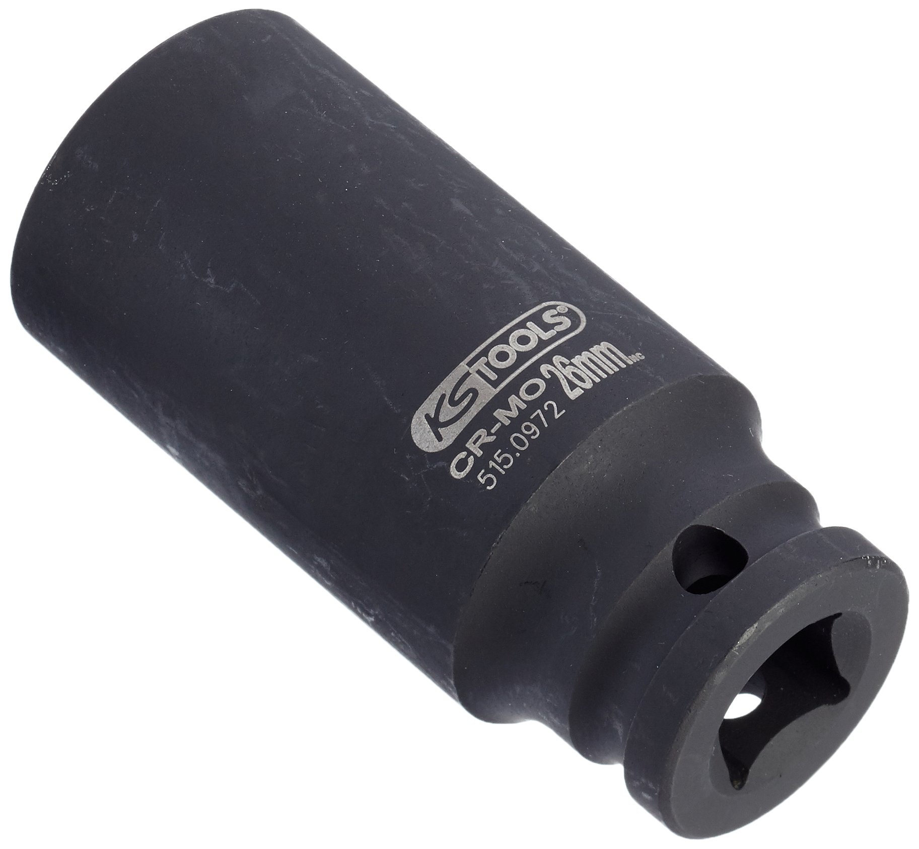 KS Tools 515.0972 1/2 Inch 12-Point Impact Socket, Long, 26 mm
