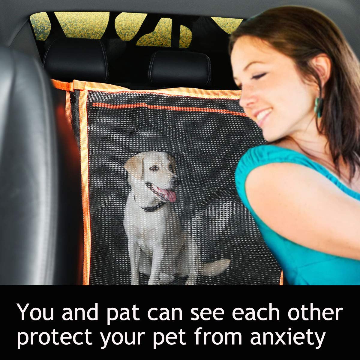 Wondesha Dog Seat Cover Car Seat Cover for Pets 100% Waterproof Pet Seat Cover Hammock Scratchproof Nonslip Durable Soft Pet Back Seat Covers with 2 Dog Seat Belts for Cars Trucks SUV Travel