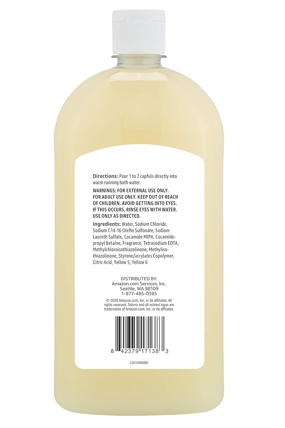  Brand - Solimo Milk and Honey Bubble Bath, 32 Fluid Ounce: Health & Personal Care