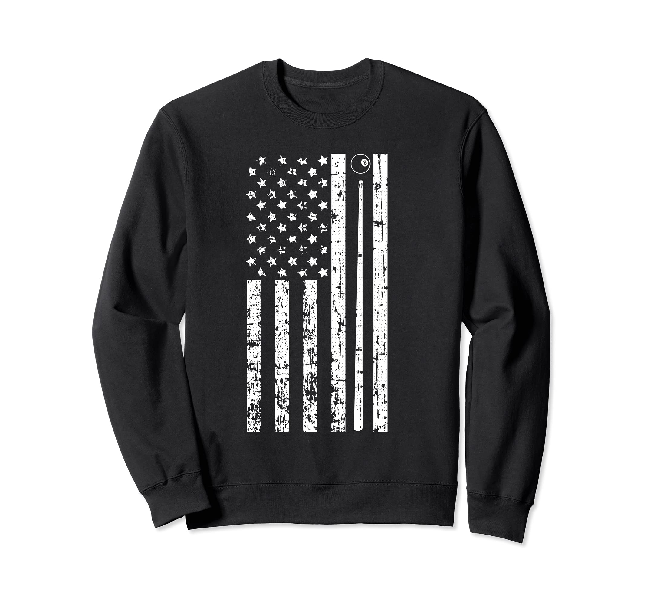 American Flag Billiard Stick Cute Table Game Funny Usa Pool Sweatshirt