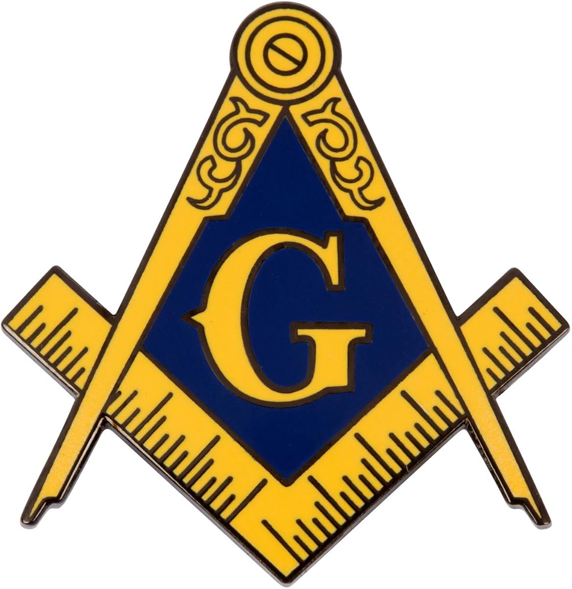 Masonic Logo Enamel Lapel Tie Pin Freemason Lodge Emblem