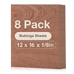 Rowood 8 Pack Bubinga Plywood 1/8,12x16x1/8inch,3mm