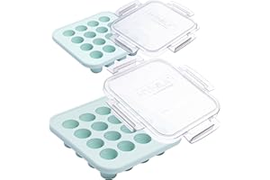 Souper Cubes MyMilk 1/2 Oz. Freezer Silicone Breast Milk Molds, Breast Milk Storage Containers for Freezer, Perfect For Baby Food Storage, Purees, and More - Mint - 2-Pack