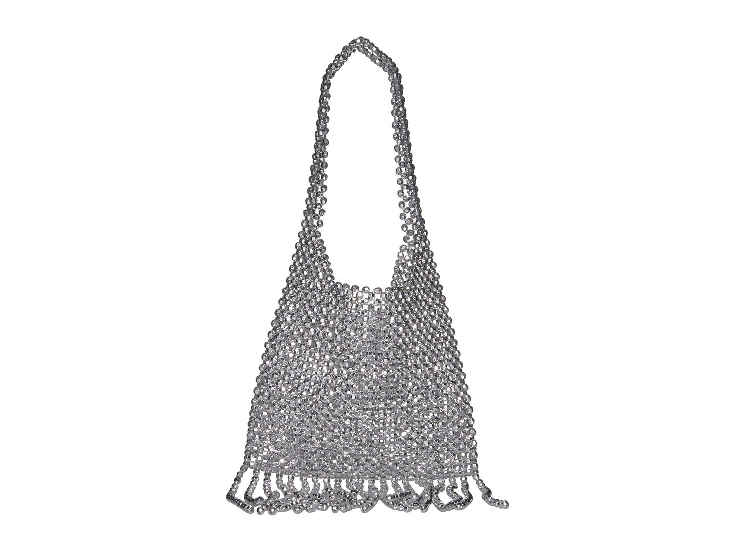 metallic beaded shoulder bag