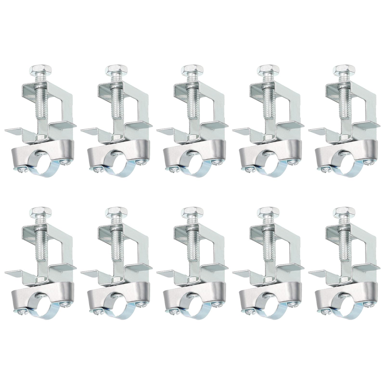 uxcell 10Pcs Conduit Hanger with Beam Clamp Fit for 5/8"(16mm) Pipe Support Bracket Cable Hangers for I-Beam, Conduit, Pipe, Cable