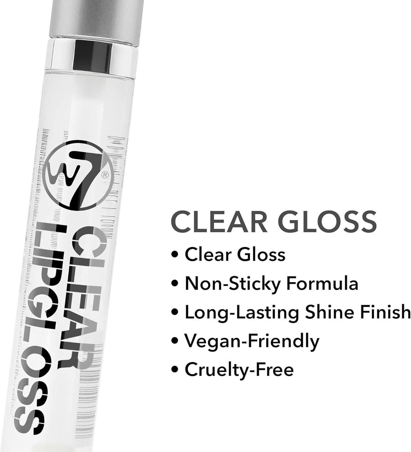 W7 Lip Gloss Wand - Soft Clear Liquid Gloss - Non-Sticky, High-Shine Finish - Image 4