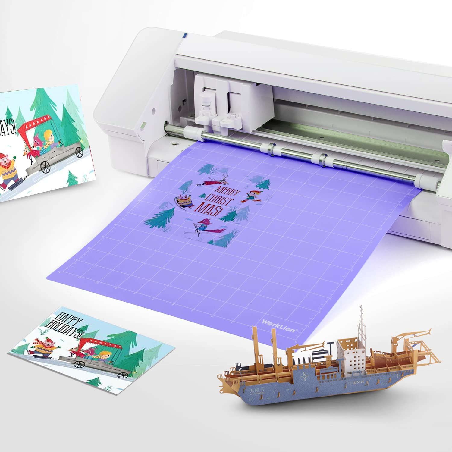 Cutting mat 12x12 for Silhouette Cameo 4/5/3/2/1(6 mats-4 StandardGrip,1LightGrip, 1StrongGrip) Adhesive Non-Slip Cut Mat for Crafts, Quilting, Sewing, Scrapbooking and All Arts