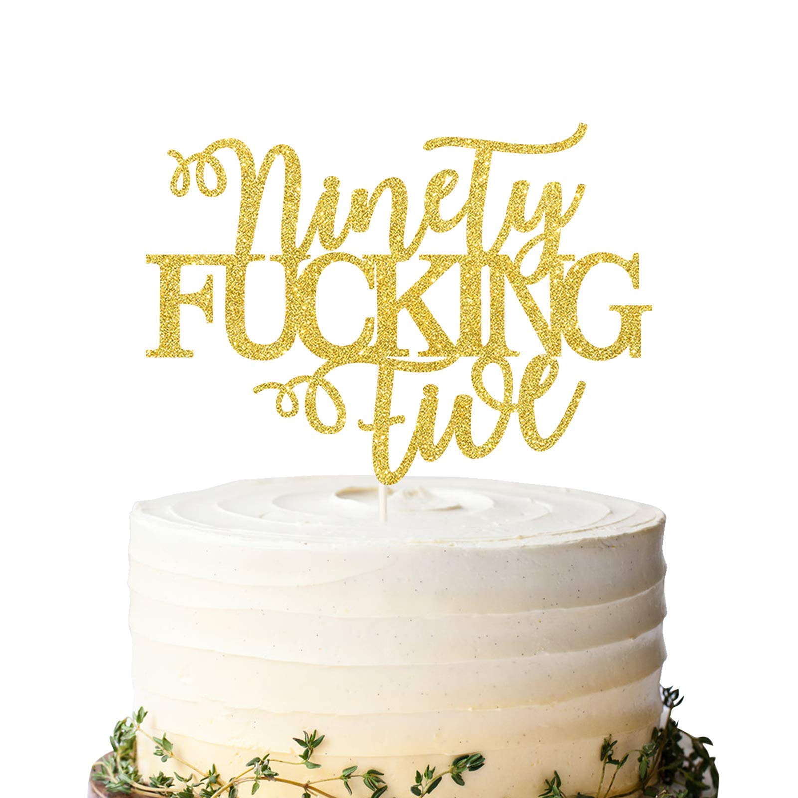 Ninety Five Cake Topper, Happy 95th Birthday Cake Topper, Adult Birthday Cake Topper for 95th Birthday Party Decoration Supplies