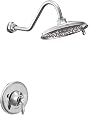 Moen Weymouth Posi-Temp Wannen-/Duscharmatur – Silber, Modell T986, Mit 2 Griffen, Für Badewanne & Dusche