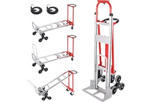 Oyoest 3 in 1 Industrial Convertible Stair Climbing Cart,1000 LBS Capacity Hand Trucks Heavy Duty,Platform Cart Collapsible Dolly for Transport & Moving in Warehouse, Home, Supermarket