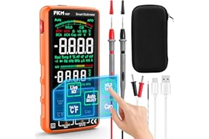 FKM Pro Digital Multimeter, Compact & Rechargeable Voltmeter w/ 5″ Touch Screen, Auto-Ranging,TRMS 6000 Counts, High Accuracy