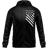 Tactical Pro Supply Patriotic American Crest Flag Windbreaker Jacket