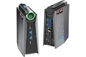 ACEMAGICIAN S3A Mini PC, Ryzen 7 8745HS(up to 4.9GHz), 16GB DDR5 5600MHz 512GB NVMe SSD Computers with Radeon 780M, Light Gaming PCs for Home Offices|RGB|WiFi6|BT5.2|Dual Fan|3 Modes Win11 Pro Desktop