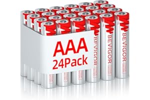 BEVIGOR AAA Lithium Batteries, 24Pack Lithium Iron Triple A Batteries, 1.5V Longer Lasting AAA Batteries for Flashlight, Toys, Remote Control, Battery of Tablet Accessories Non-Rechargeable