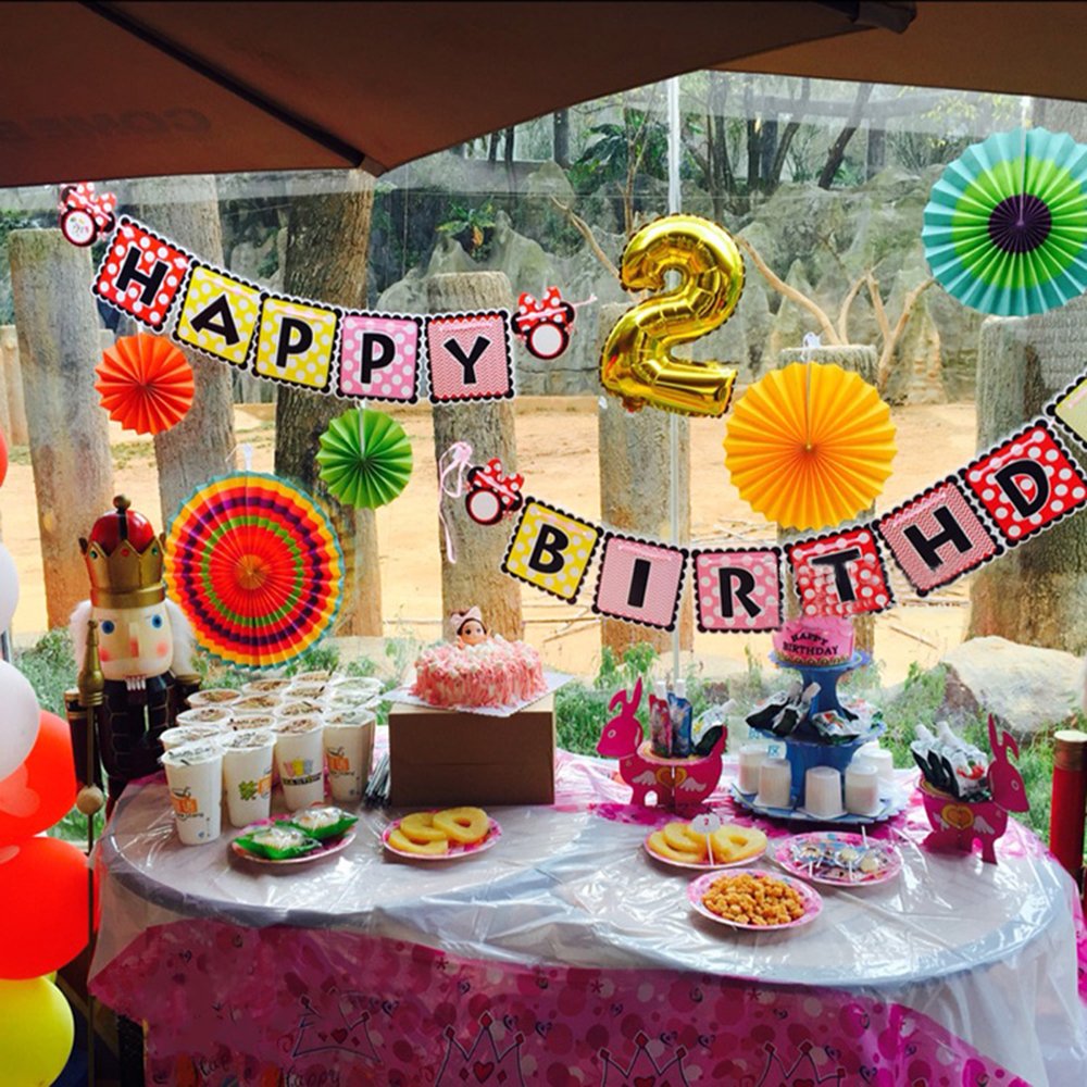 Paper Fan Decoration Set of 12 for Wedding Birthday And Various Parties Colorful Fan Party Decor