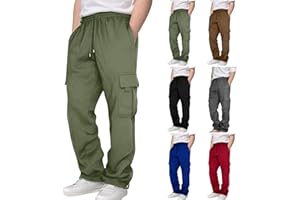 ITSAME Cargo Sweatpants for Teen Boys Casual Elastic Waist Drawstring Sweat Pants Teens Active Workout Joggers with Pockets