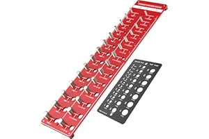 TEKEVISS Thread Checker 2 PCS, Nut and Bolt Thread Checker, Aluminum Bolt Size and Thread Gauge, Bolt Size Finder, Wall Mountable or Flat Bolt Thread Identifier with Inch and Centimeter Scale