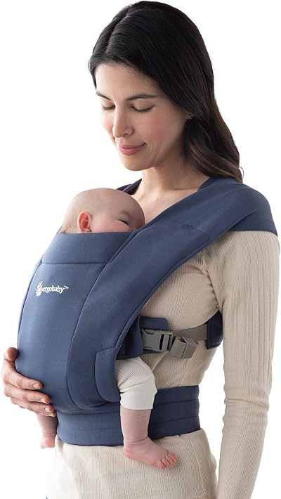 Ergobaby Embrace Baby Carrier Newborn Birth Front Inward Navy