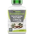 tnvitamins Glucomannan Capsules 2000 MG - 250 Count | Natural Konjac Root Fiber Extract Powder Supplement | Soluble, Dietary, & Digestive Fiber Pills | Produced in The USA | Non-GMO & Gluten Free