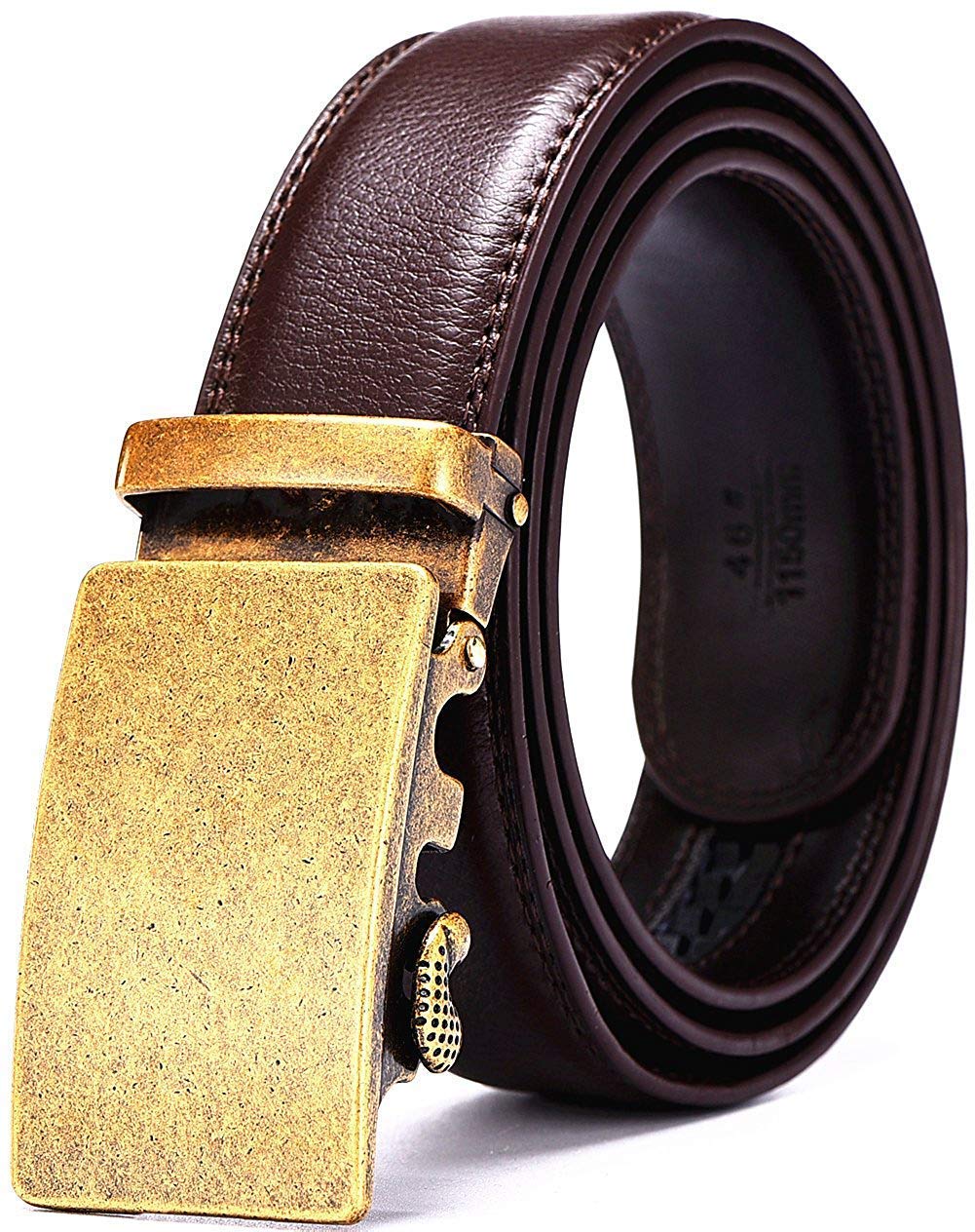 Xhtang Pasek męski automatyczny z automatyczną klamrą, szerokość 3,5 cm