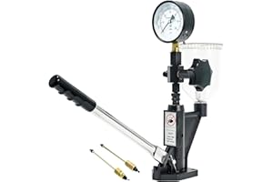 600Bar Diesel Fuel Injector Tester Kit, 8700PSI Diesel Injector Nozzle Leak Down Tester, Dual-Scale Fuel Pressure Gauge Kit f