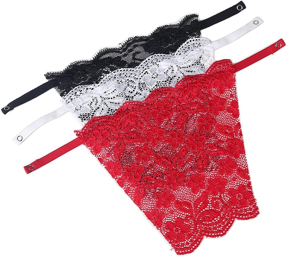 Metyou 3pcs Lady Lace Clipon Mock Camisole Bra Insert Overlay Modesty