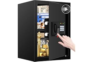 VIDXCVIT 3.2 Cuft Large Fire Proof Safe for Home Documents, Digital Security Safety Box with Electronic Keypad and Keys, Anti-Theft Fire Safes for Home, Fireproof Box for Money Firearm Medicine Valuables