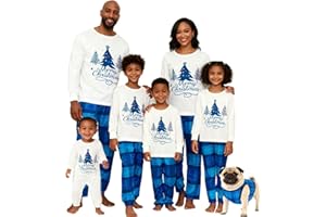 IPAJAMAS Matching Family Christmas Pajamas Set Elk/Tree/Plaid Holiday Sleepwear Xmas Family Jammies