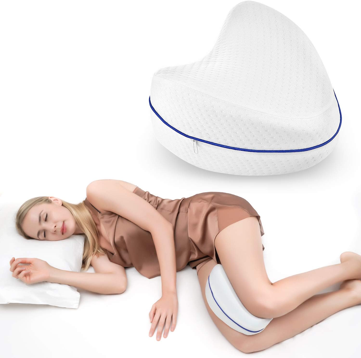 JORAIR Knee Pillow, Leg Pillow with Riser Vent, Knee Pillow for Sleeping, Back Pain, Leg Pain, Pregnancy, Hip and Joint Pain: Home & Kitchen