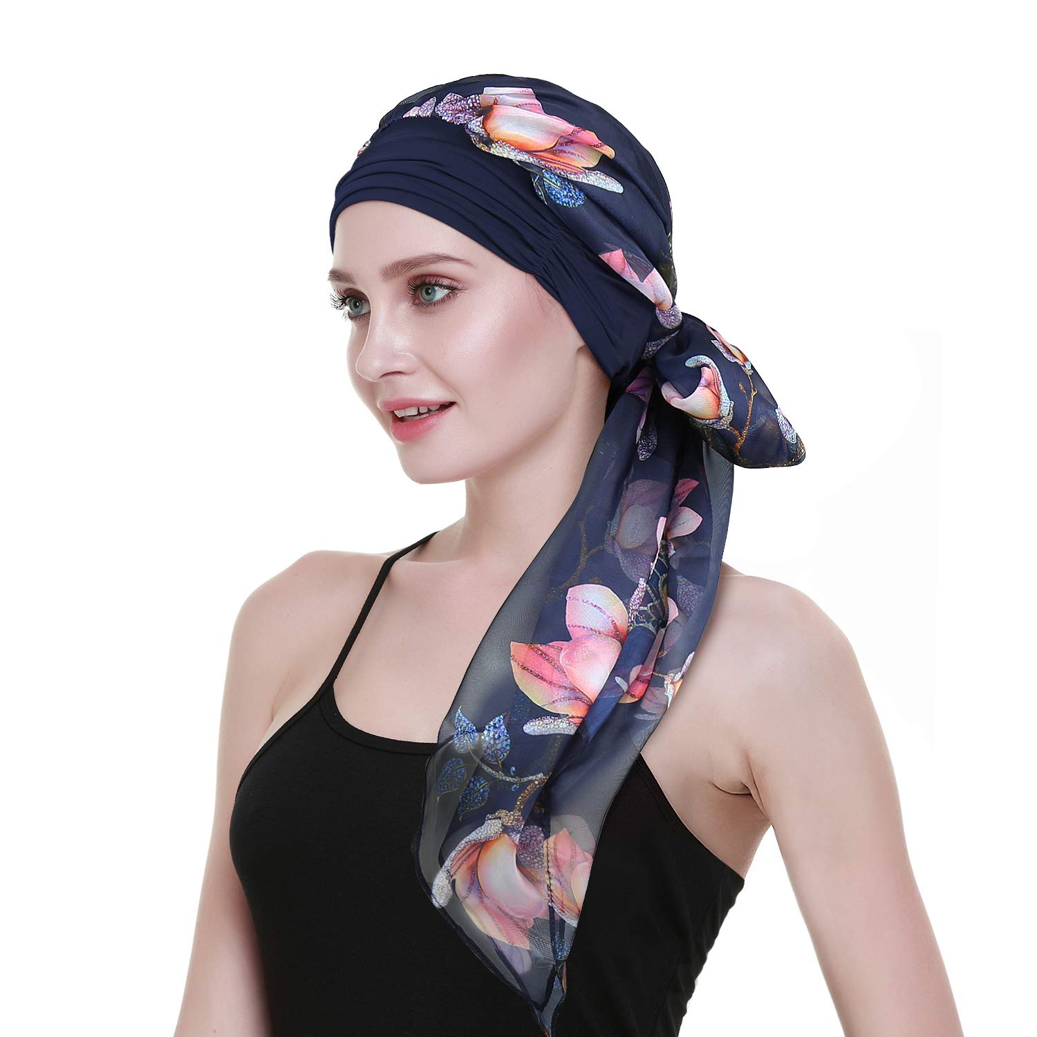 FocusCare Feminine Headwear for Chemo Alopecia Ladies Turbantes Scarves Caps Scalp Headcover Sleep Hats