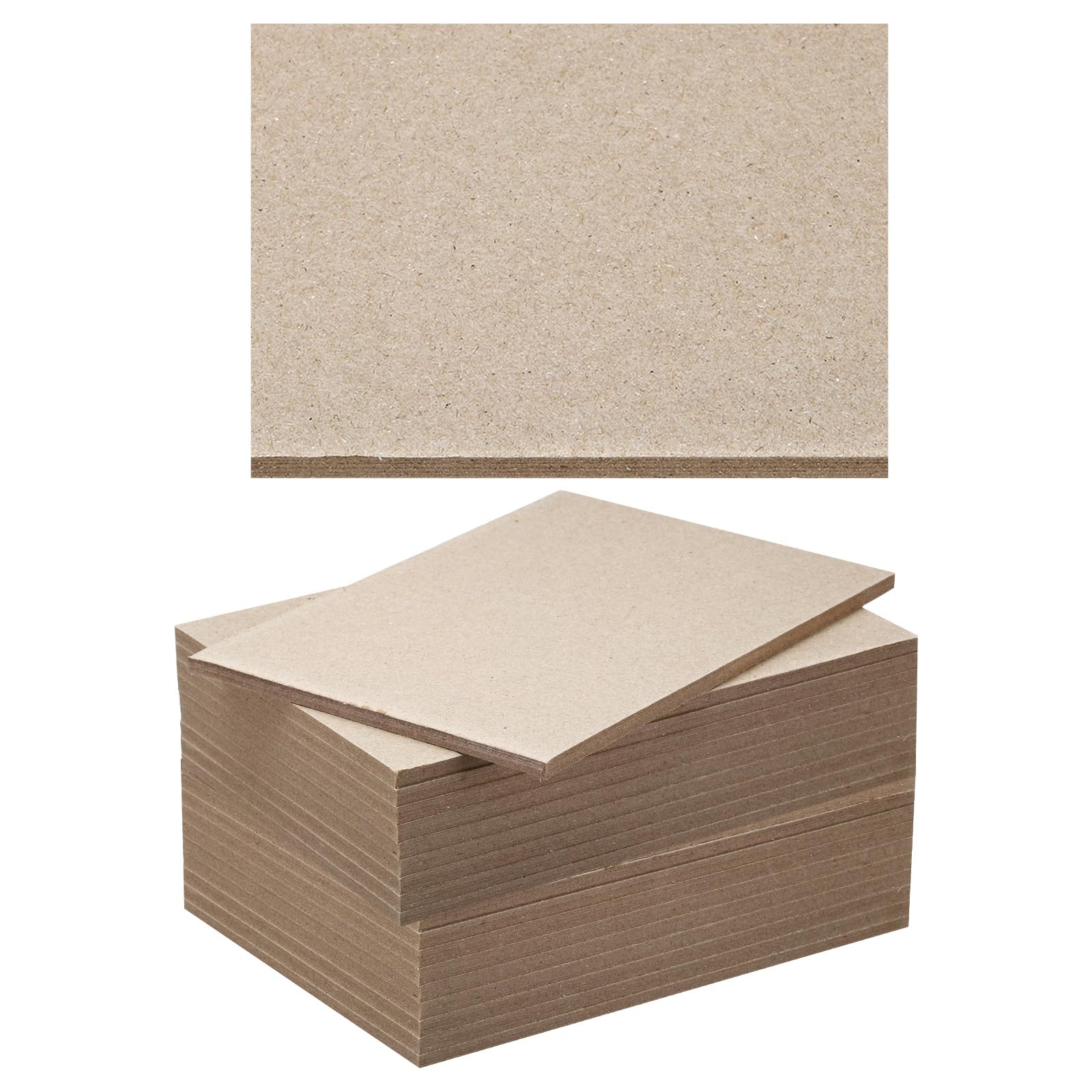 PATIKIL 7x5x0.2" Chipboard Sheets, 20Pcs Thick Book Board Binders Board Sturdy Bookbinding Supplies for Book Binding Cover, Gray