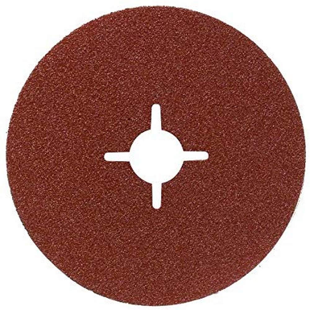 Bosch 2609256248 Fibre Sanding Disc Set for Angle Grinder Clamped for Wood and Metal 115mm Disc 22mm Bore 36 Grit 60 Grit 100 Grit (4 Pieces Each)