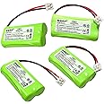 HQRP 4-Pack Battery Compatible with AT&T Lucent BT8001 BT184342 BT284342 3101 3111 89-1330-00-00 89-1335-00-00 GE 5-2754 Philips SJB-2121 Cordless Phone