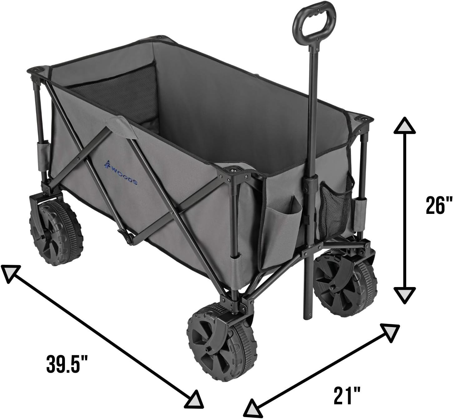 225 lbs Capacity Heavy Duty Folding Utility Wagon AllTerrain Wheels