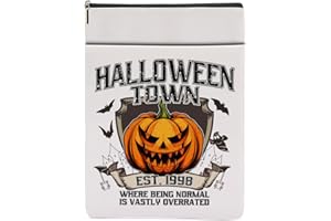 CSHVJ Pumpkin Movie Merch Book Sleeve Book Lovers Gifts Halloween Party Favors Book Accessories Book Cover Book Protector with Zipper and Front Pocket Book Bookish Gifts Witchy Gifts for Women Friend