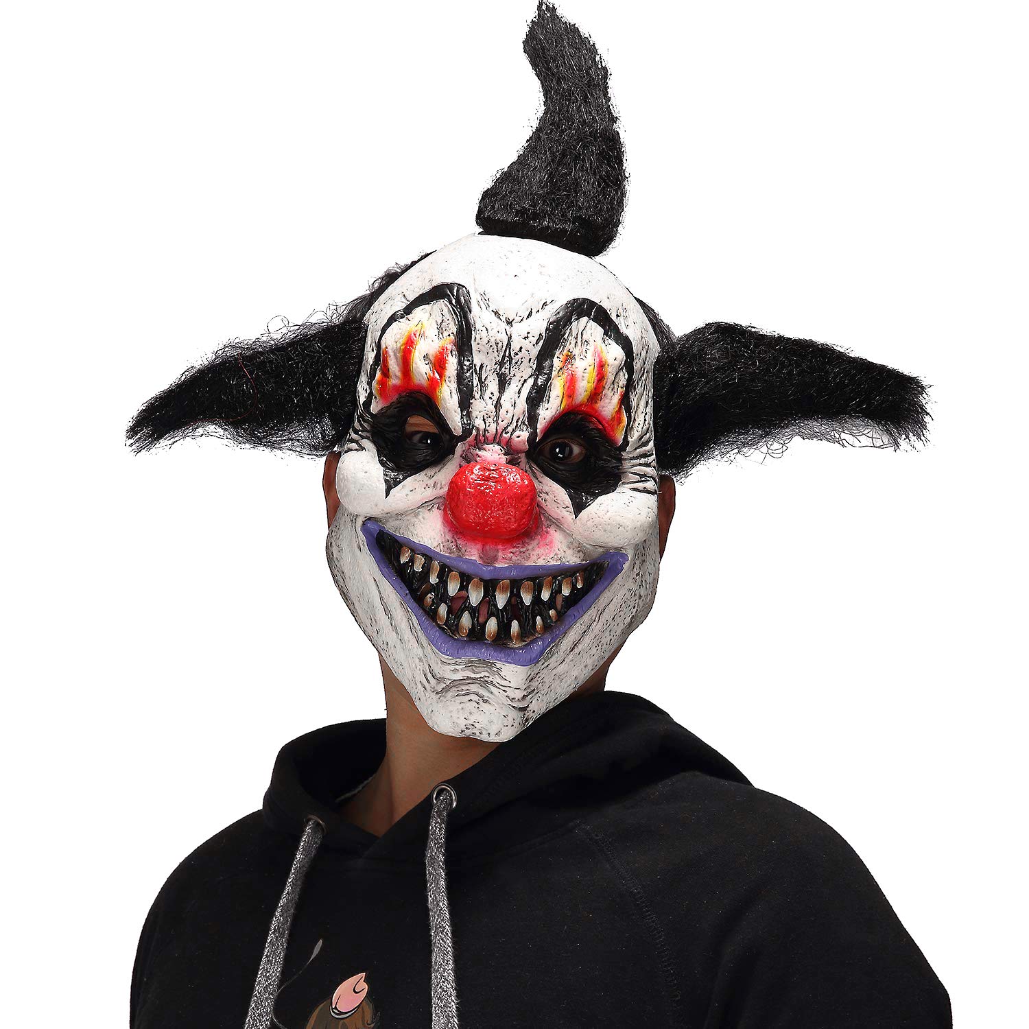 Scary Clown Mask Joker Mask Creepy Halloween Mask Killer Mask Horror Mask Scary Face Mask Ugly Full Face Mask Demon Mask Halloween Cosplay Mask Halloween Clown Costume Fancy Dress Accessory