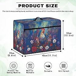 Yaparuogr Vintage Rooster Sewing Machine Covers