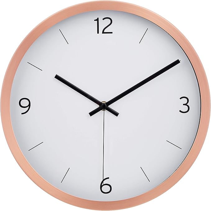AmazonBasics 30.5 Dash Wall Clock, Copper Amazon.co.uk Kitchen & Home