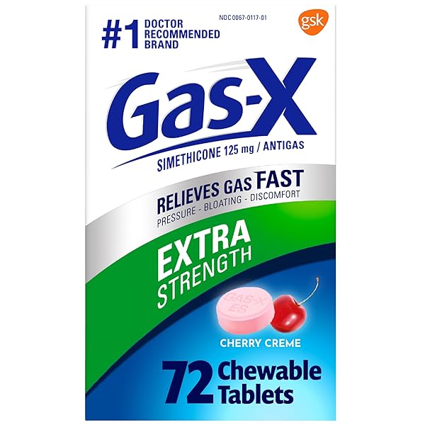 GAS-X EXTRA STRENGTH CHEWABLE GAS RELIEF TABLETS WITH...
