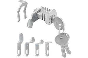 ASCAVS S 4140 Mailbox Lock Replacement, Multipurpose Mailbox Lock with Keys for Several Brands – ILCO 1003M Keyway, Opens Counter-Clockwise with 90º Rotation, Nickel Finish
